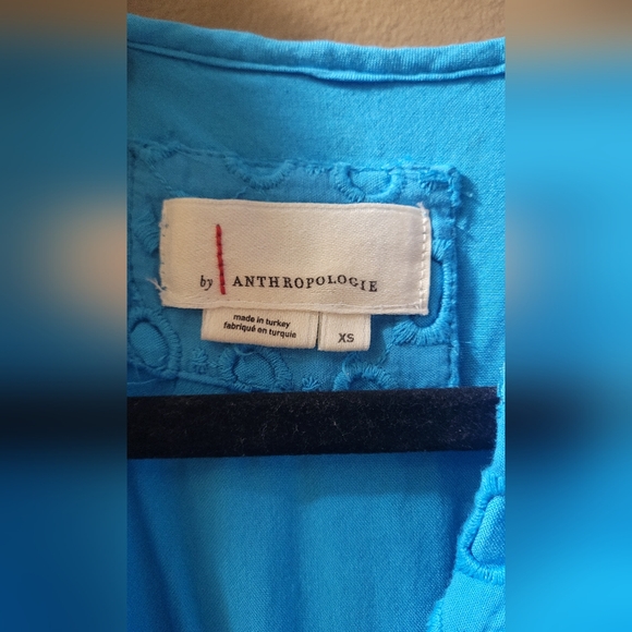 EUC Anthropologie Somerset Eyelet Maxi Dress Sky Blue Size XS - Picture 11 of 15